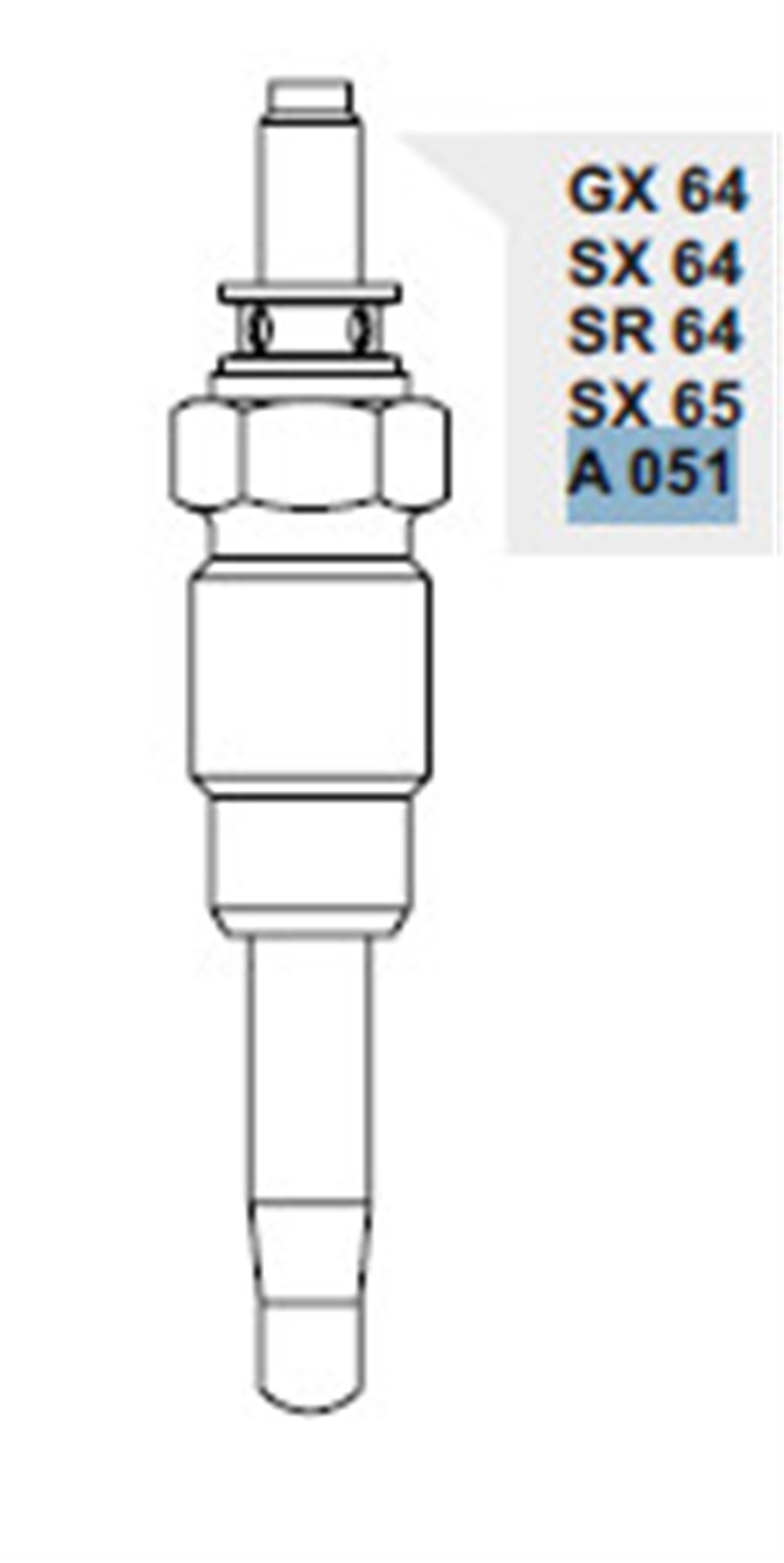 KIZDIRMA BUJİSİ A051R9 DİZELDURATERMSİZ