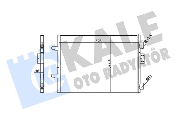 KLİMA RADYATÖRÜ ( KONDENSER ) KURUTUCULU AL/AL RENAULT CLIO II 1.5 DCI 01-08 