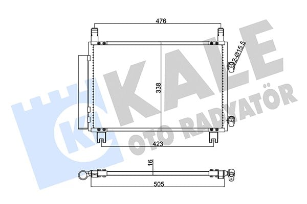 KLİMA RADYATÖRÜ ( KONDENSER ) KURUTUCULU AL/AL CHARADE 1.0 VVT-I , 1.3 VVT-I 05+ 