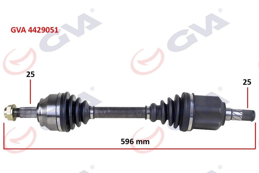 KOMPLE AKS SOL DOBLO 1.6 MJT AT/MT 10- 596mm