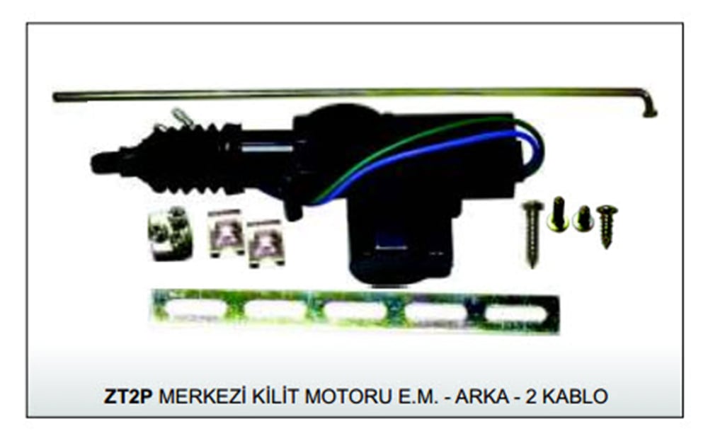 MERKEZI KİLİT MOTORU VALOR ZT2P E.M.-ARKA2 KABLO 