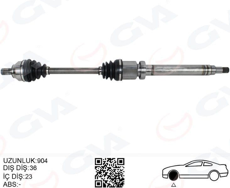 ON AKS KOMPLE SAG FOCUS II 1.6- 1.8 TI 04>11 C MAX 1.6 1.8 TI 05>11 BENZINLI VOLVO S40 II 1.6 05>12 V50 1.6 05>12