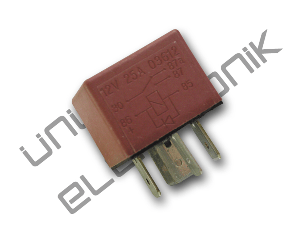 ROLE KÜBİK 12V 25A UNİVERSAL KAHVERENGİ 5 Ayak 