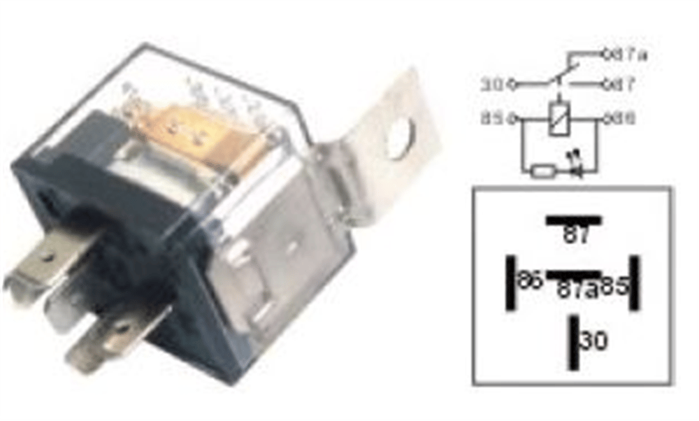 ROLE ŞEFFAF LEDLI 12V 5 PIN CIFT VR4510 