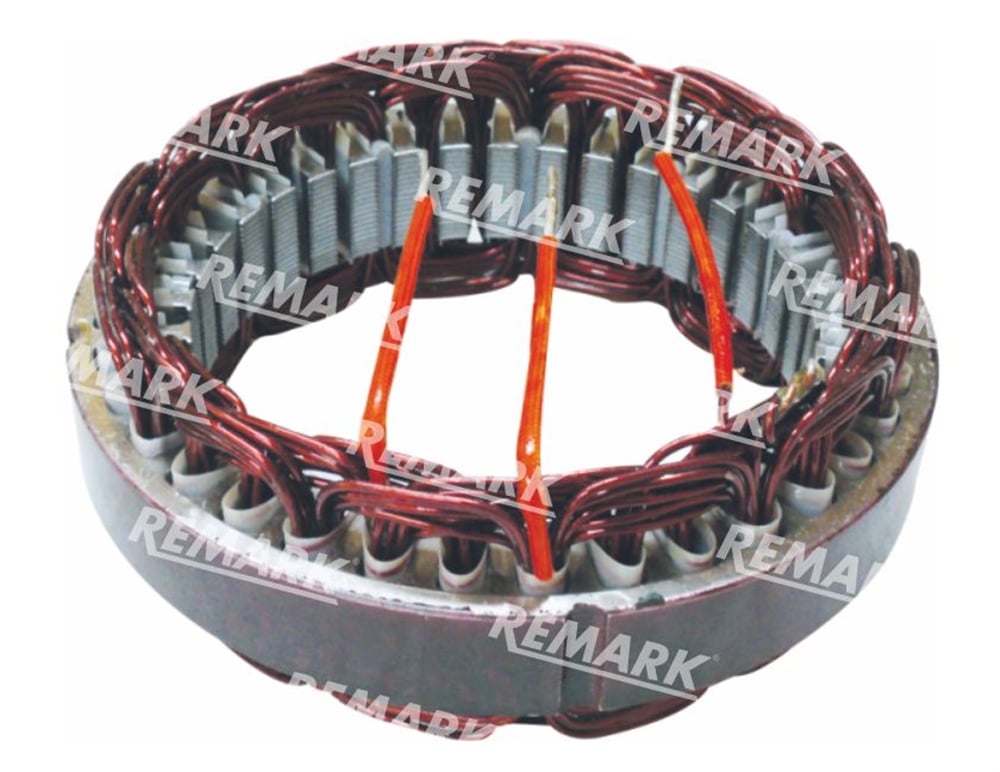 STATÖR 14V 35A ST207 BOSCH TİPİ DIŞ ÇAP:125.0mm İÇ ÇAPI:89.5mm KALINLIK:19.0mm SAPLAMALI 