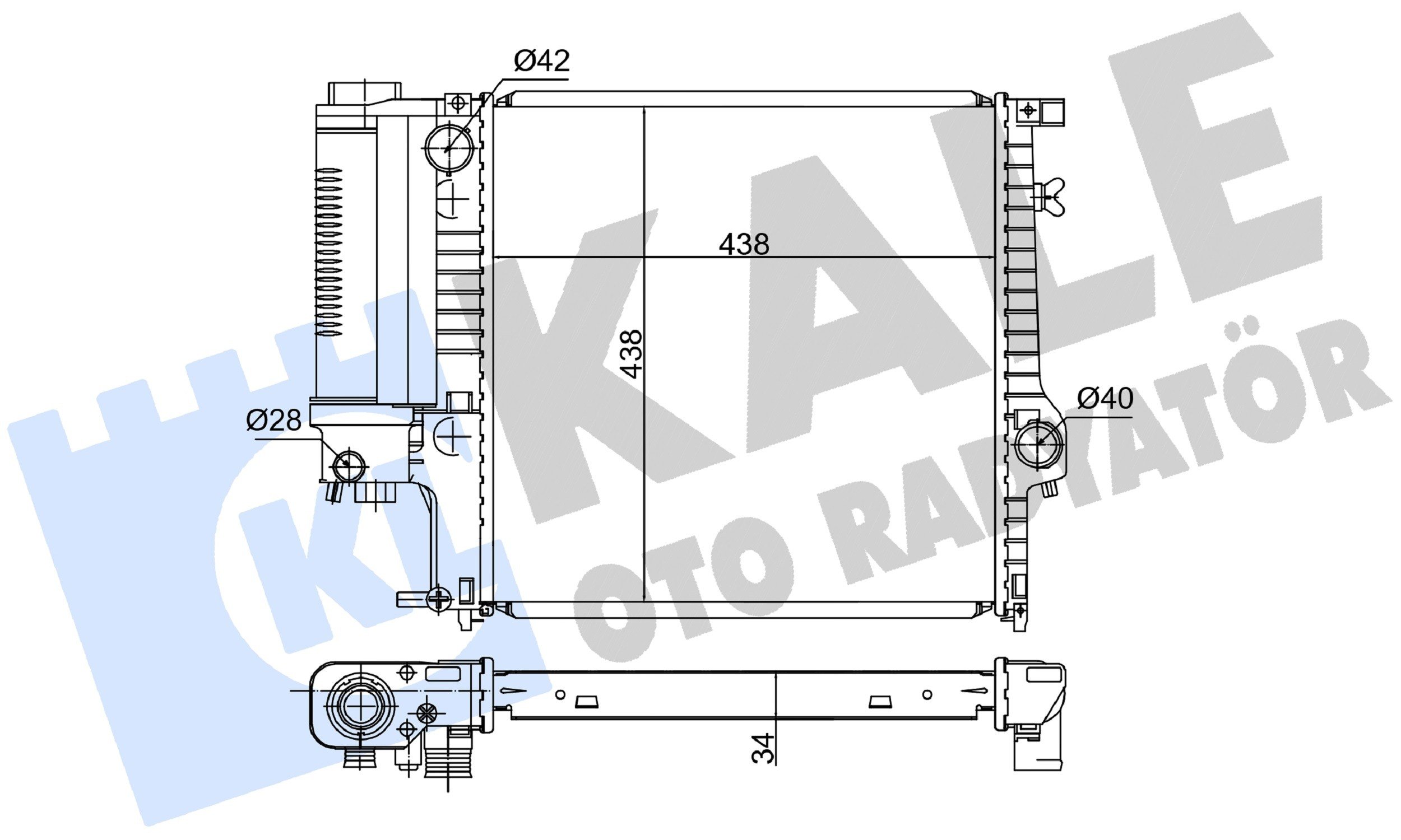 SU RADYATÖRÜ AL/PL/BRZ BMW 3 E30, 3 E36, Z3 E36 