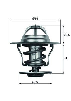 TERMOSTAT A3-A4-A6-BORA-CADDY II-GOLF-JETTA II-PASSAT-POLO-T4-T5-OCTAVIA-CORDOBA-IBIZA-FABIA-FELICA