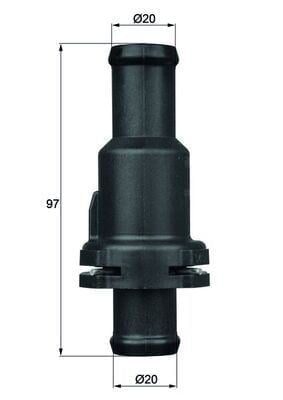 TERMOSTAT KOMPLE 75C GOLF 5-6-JETTA-PASSAT-SCOROCCO-TIGUAN-A3-LEON 04-11 1.4TSI-2.0TDI BMY-BLG-CFF
