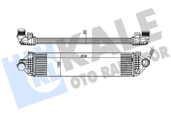 TURBO RADYATÖRÜ (INTERCOOLER) AL/PL/BRZ FORD MONDEO IV 07-14 S-MAX, GALAXY 06=>, 1.6 SIGMA GDTI 16V, VOLVO S60, S80 II, V40, V60, V70 III 