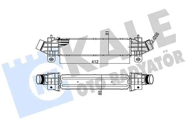 TURBO RADYATÖRÜ (INTERCOOLER) AL/PL/BRZ FORD MONDEO III 2.0 TDCI 01-07 (412x90.7x85) 