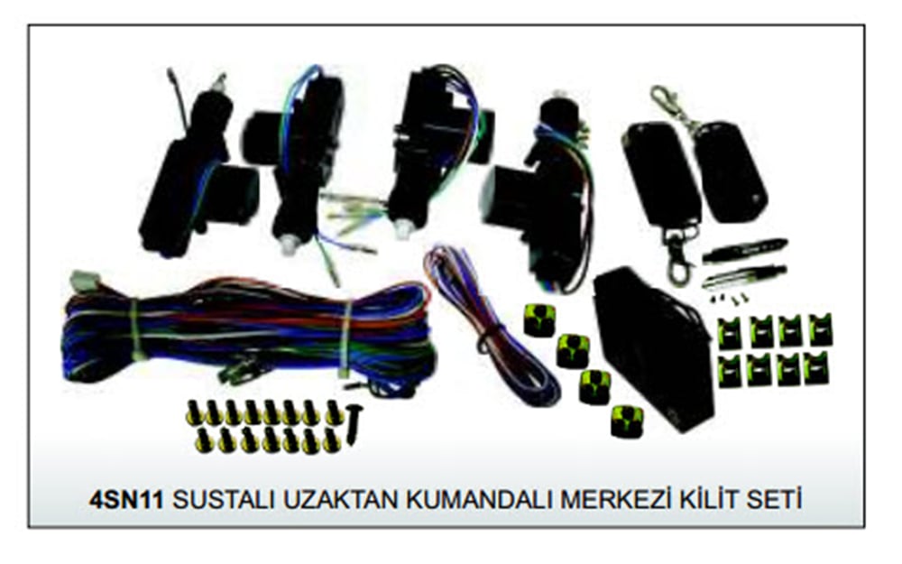 UZAKTAN KUMANDALI 4 KAPI MERKEZİ KİLİT SUSTALIVALOR 4SN11 