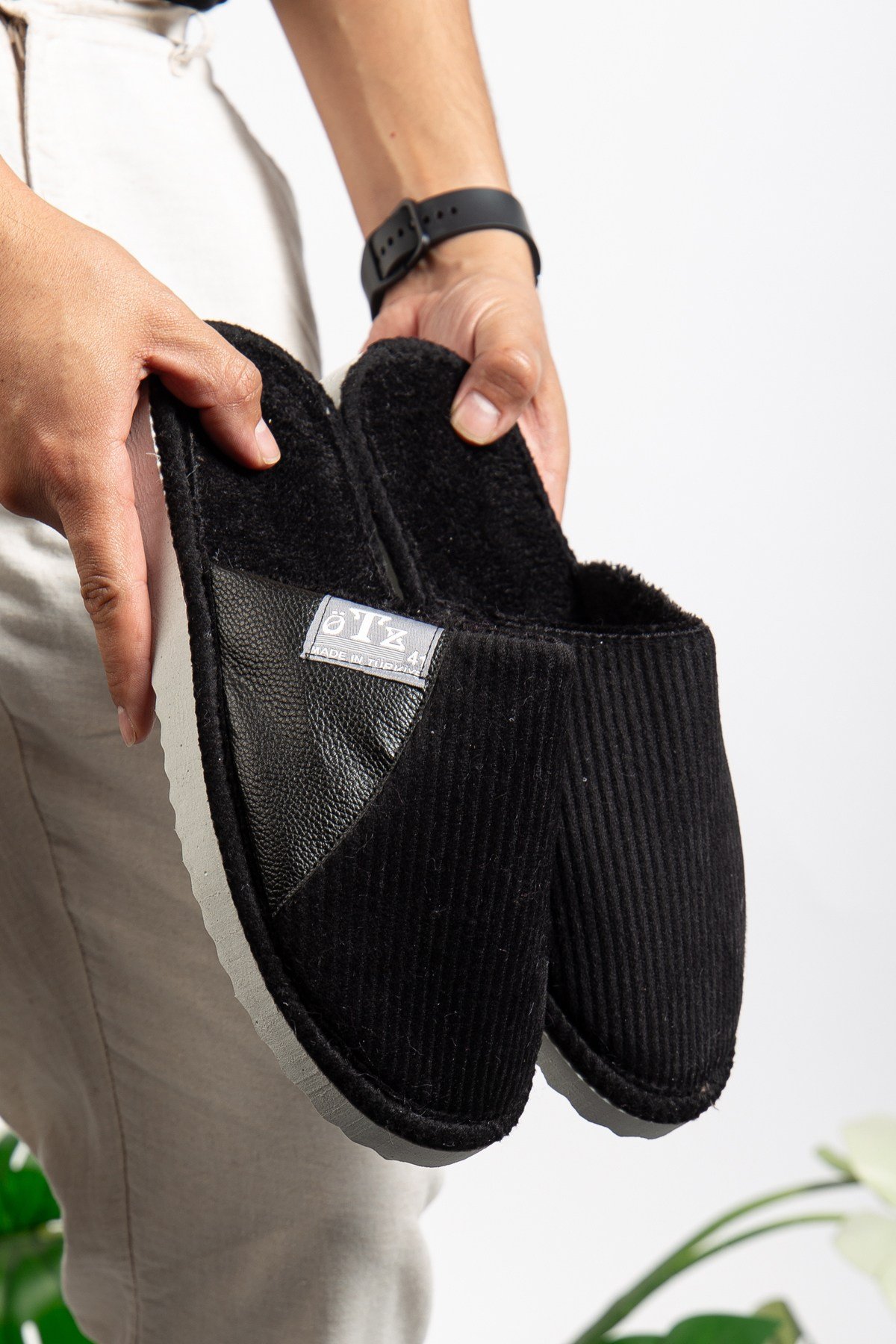 Unisex Fitilli Kumaş Rahat Hafif Yumuşak Balkon Ofis Ev Terliği