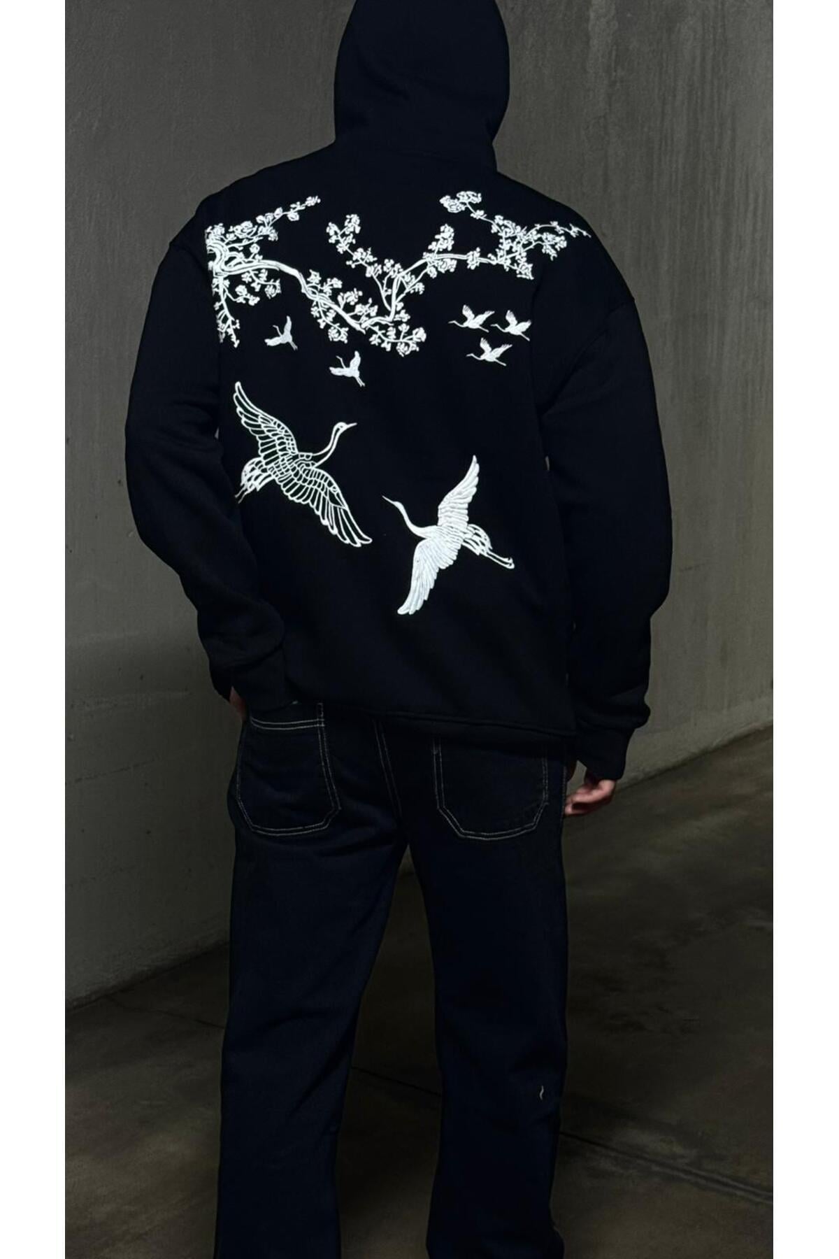 Nakışlı Oversize Hoddie