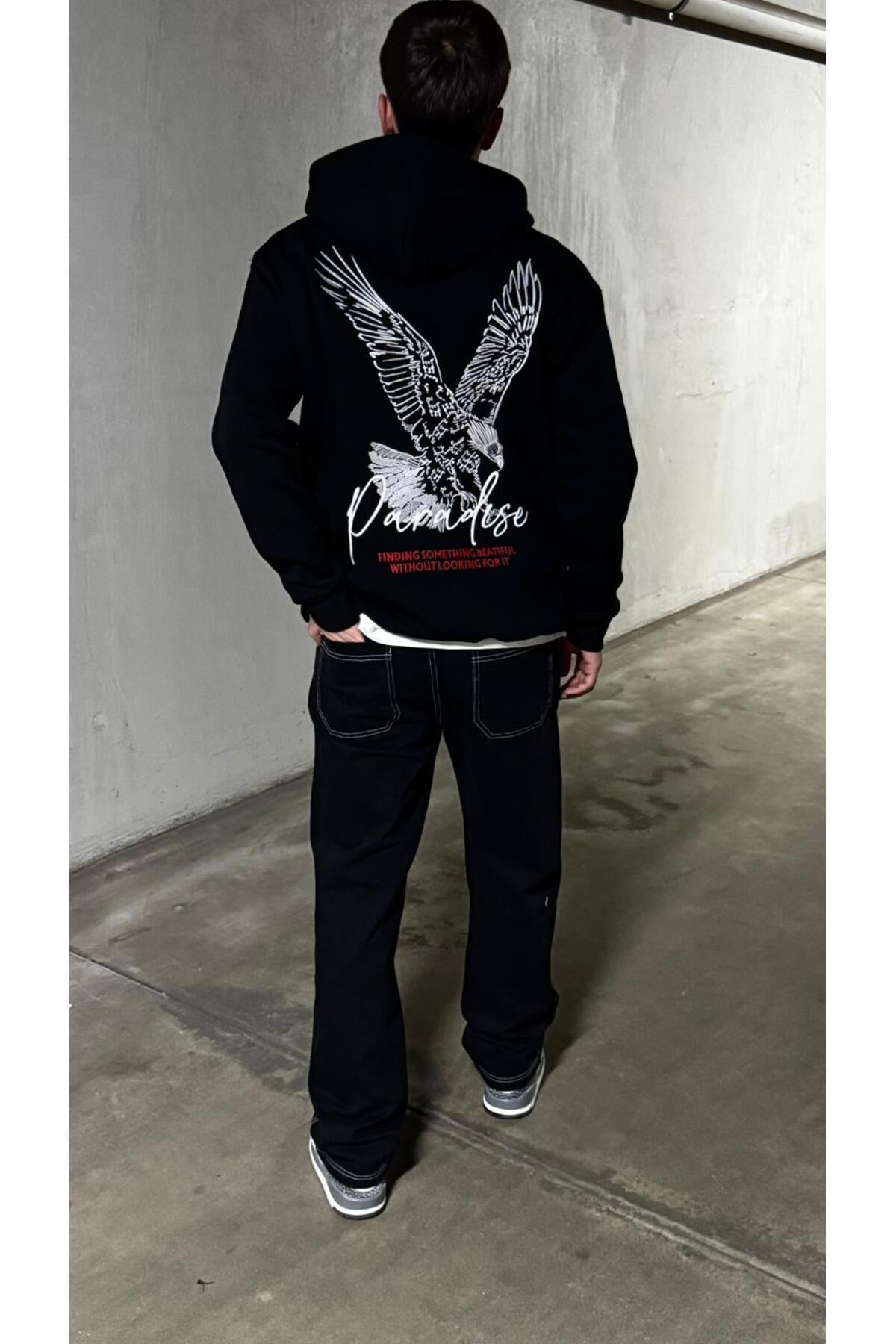 Nakışlı Oversize Hoddie