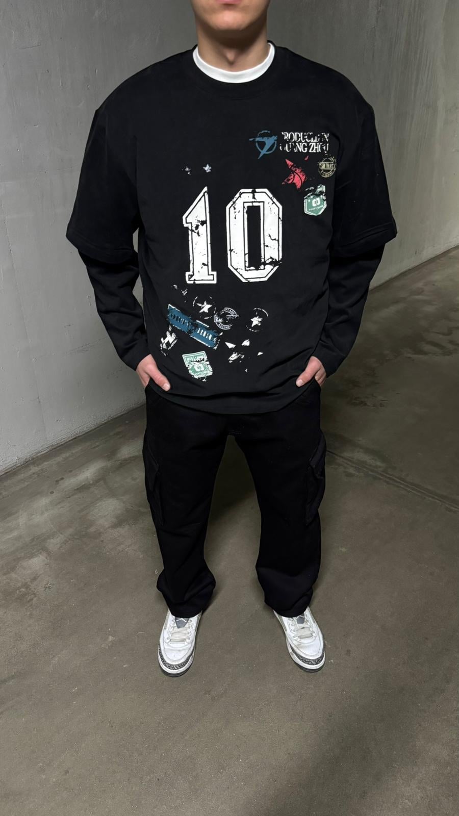 Street Style Grafik Baskılı Oversize Sweatshirt