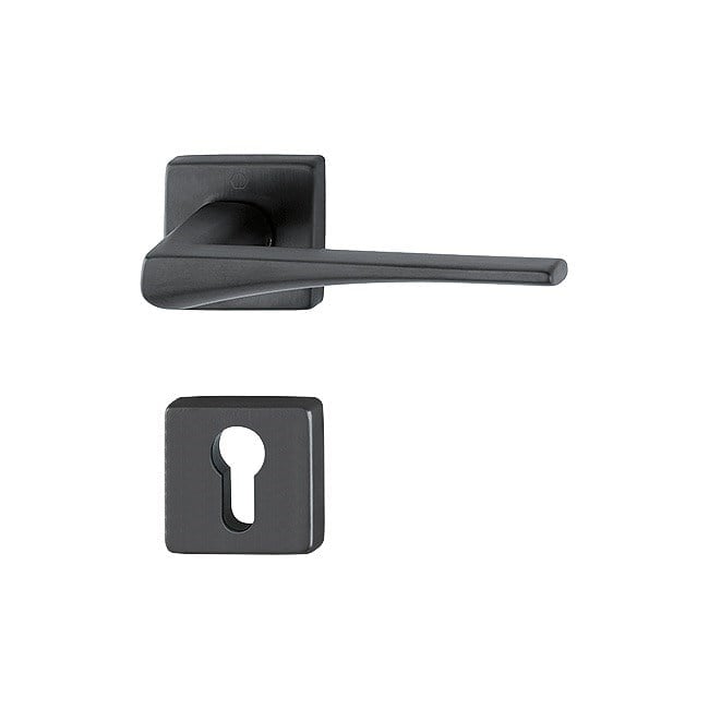 Hoppe Canberra Kapı Kolu Seti Barelli Tipi Siyah Renkli