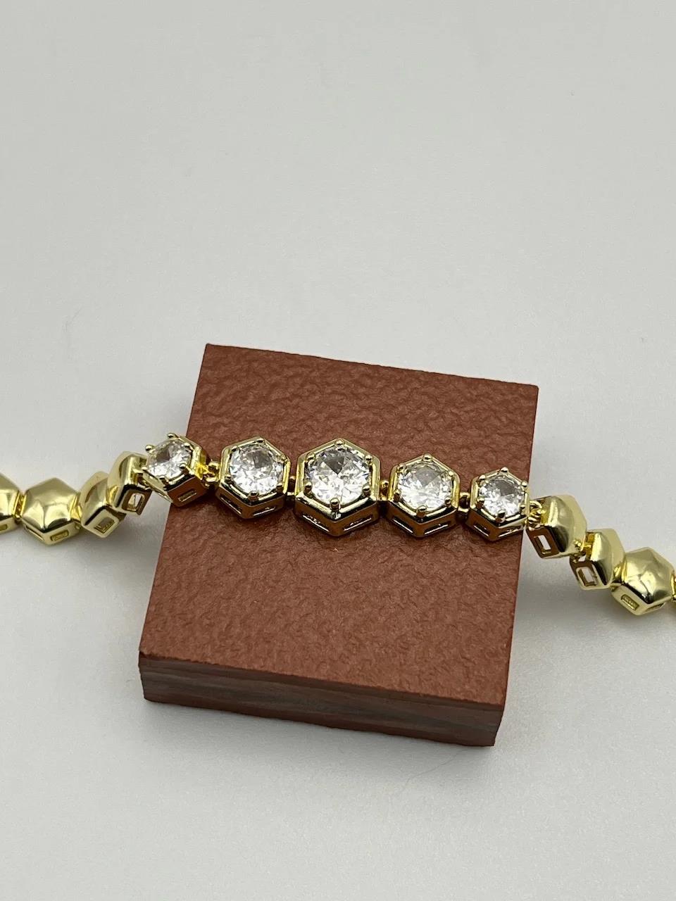 14K Gold Büyük Taşlı VİP Bileklik