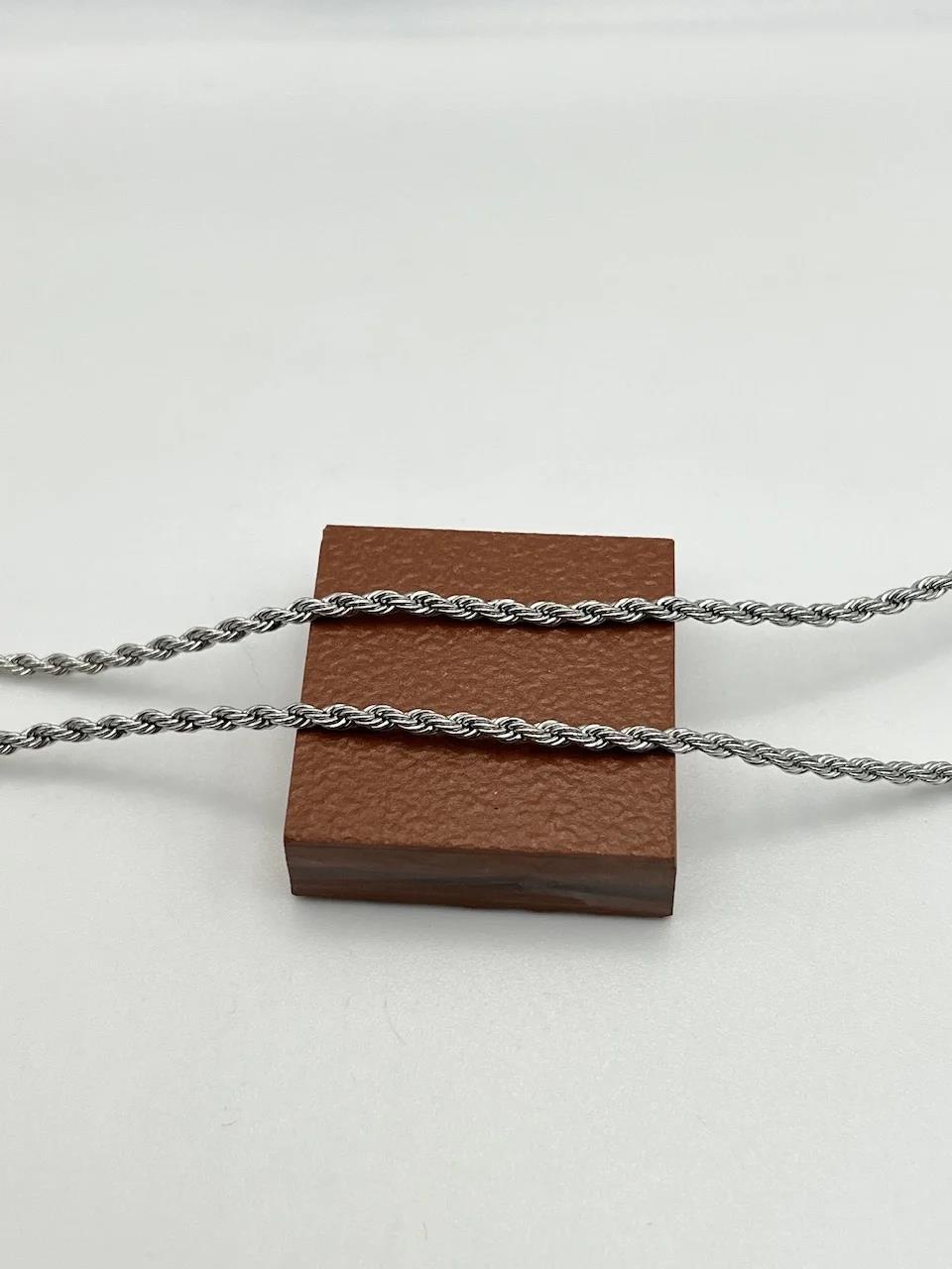 2mm Burgu Çelik Kolye 43+5cm