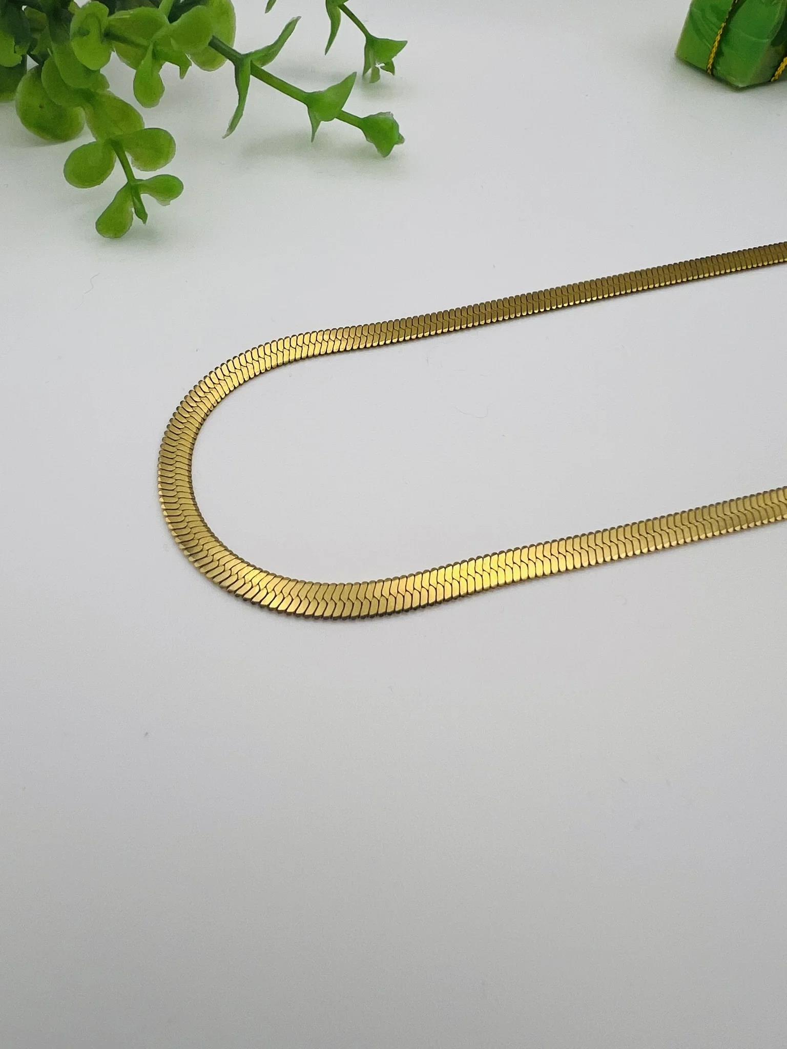 Çelik İtalyan Zİncir Kolye Gold 60cm