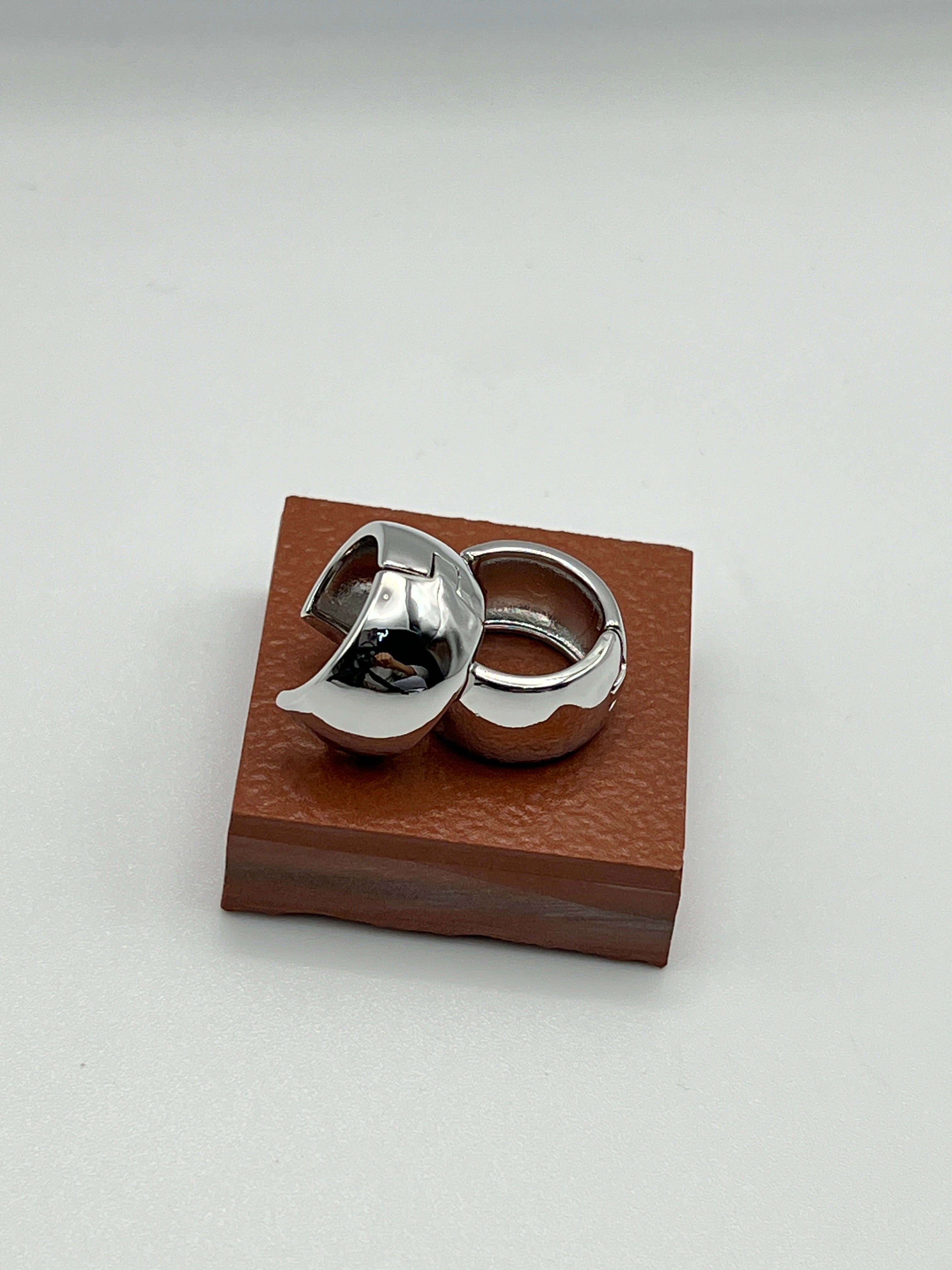 Kalın Halka Küpe (Silver)