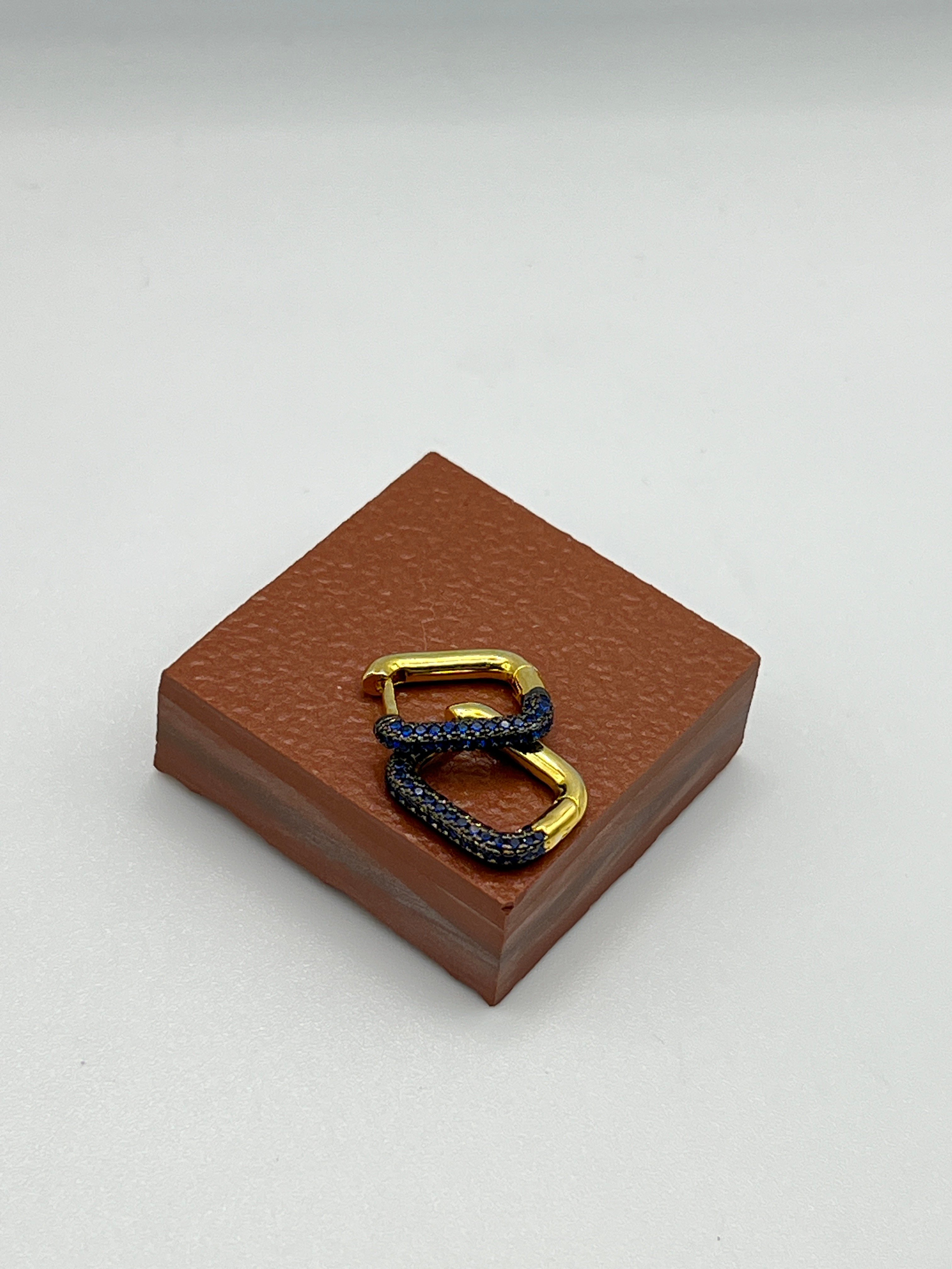 Lacivert Taşlı Küpe 1.2cm 
