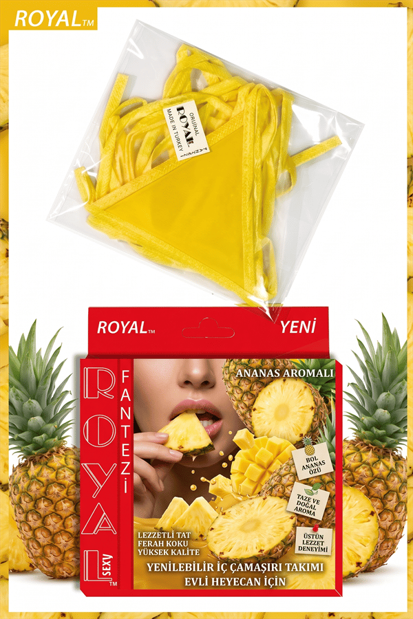 Arias Closet Fantezi Tüketilebilen Yenilebilir Ananas Aromalı İç Çamaşırı Takımı