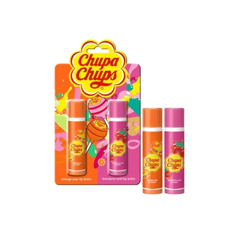 Chupa Chups Lip Balm 2 li Dudak Bakım Kremi 4gr - Çilek Ve Portakal