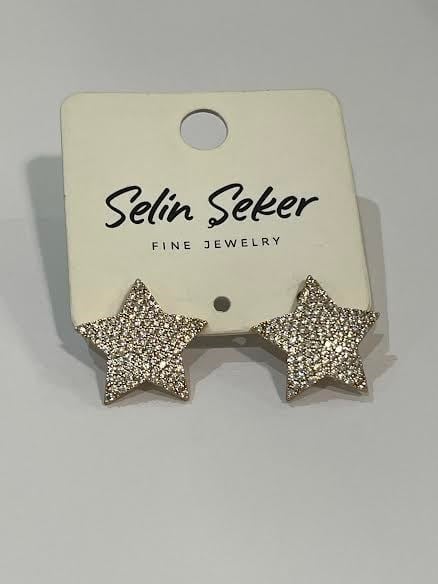 Gold Rose Taşlı Yıldız Xp Küpe