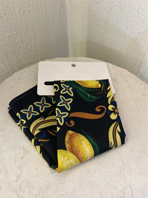 Limon Desenli Bandana