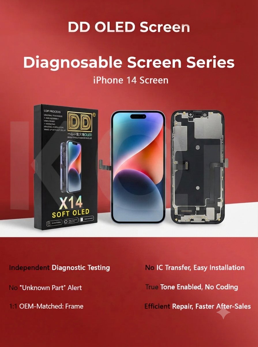 DD iPhone 14 SOFT-OLED Diagnostic Ekran