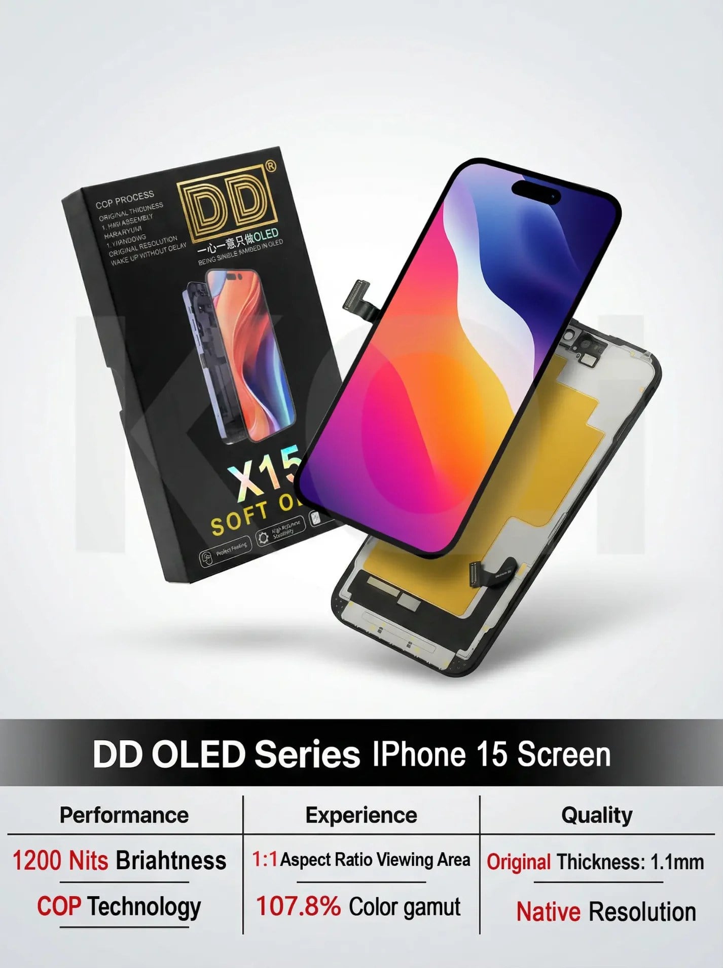 DD iPhone 15 SOFT-OLED Ekran