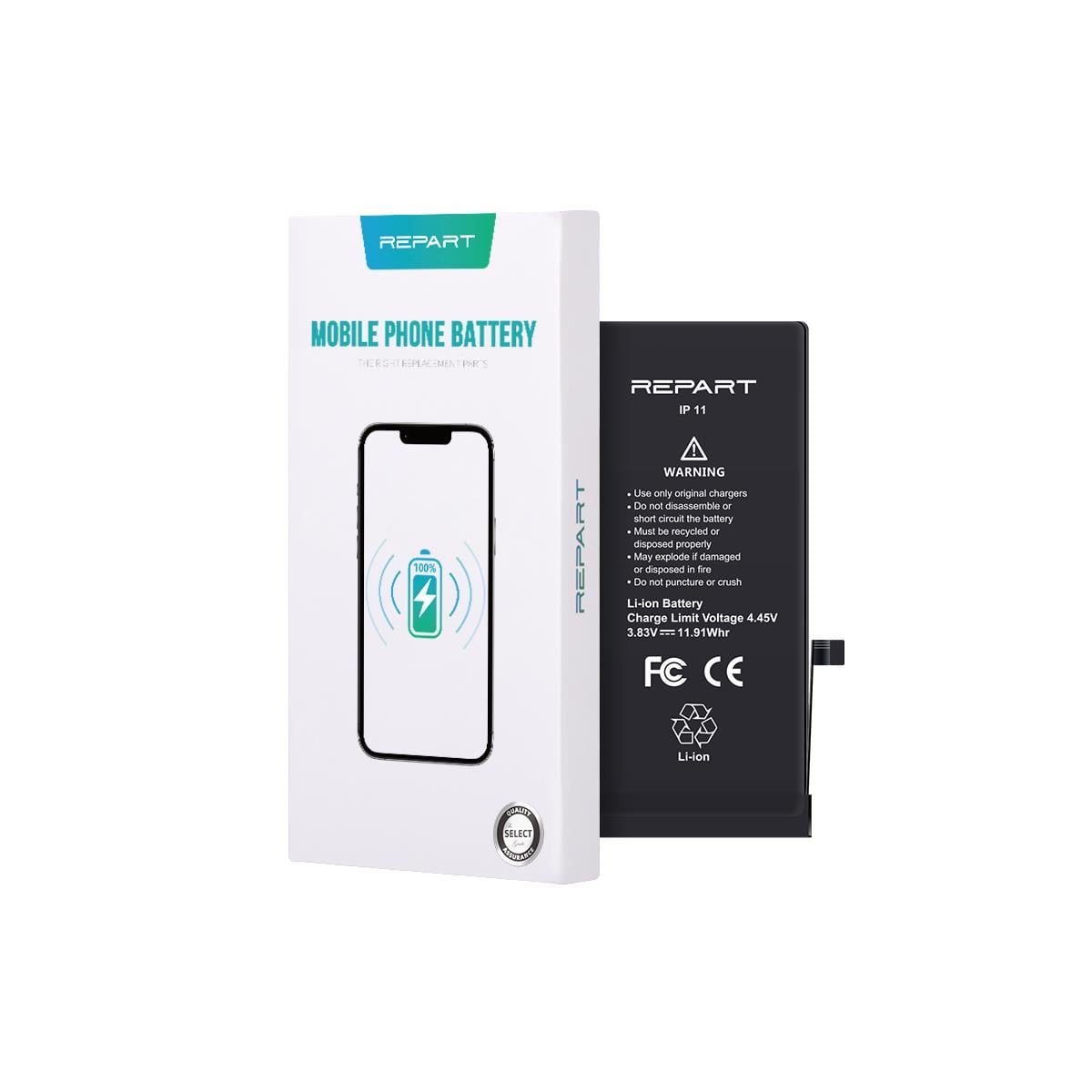 Rewa / Repart  iPhone 11 Uyumlu Güçlendirilmiş Yüksek Kapasite Batarya