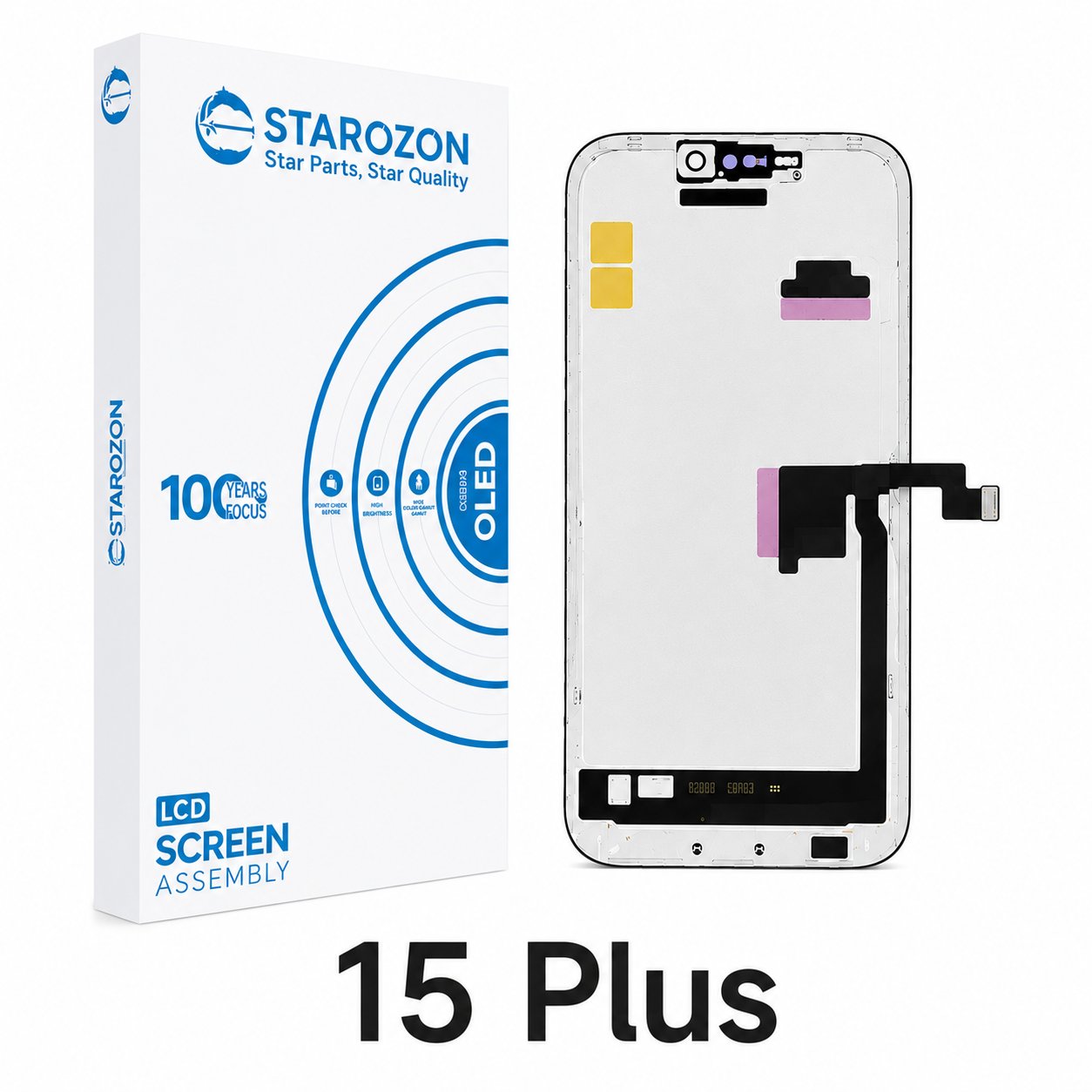 STAROZON iPhone 15 Plus  SOFT-OLED Flex'li Sensörlü Diagnostic Ekran
