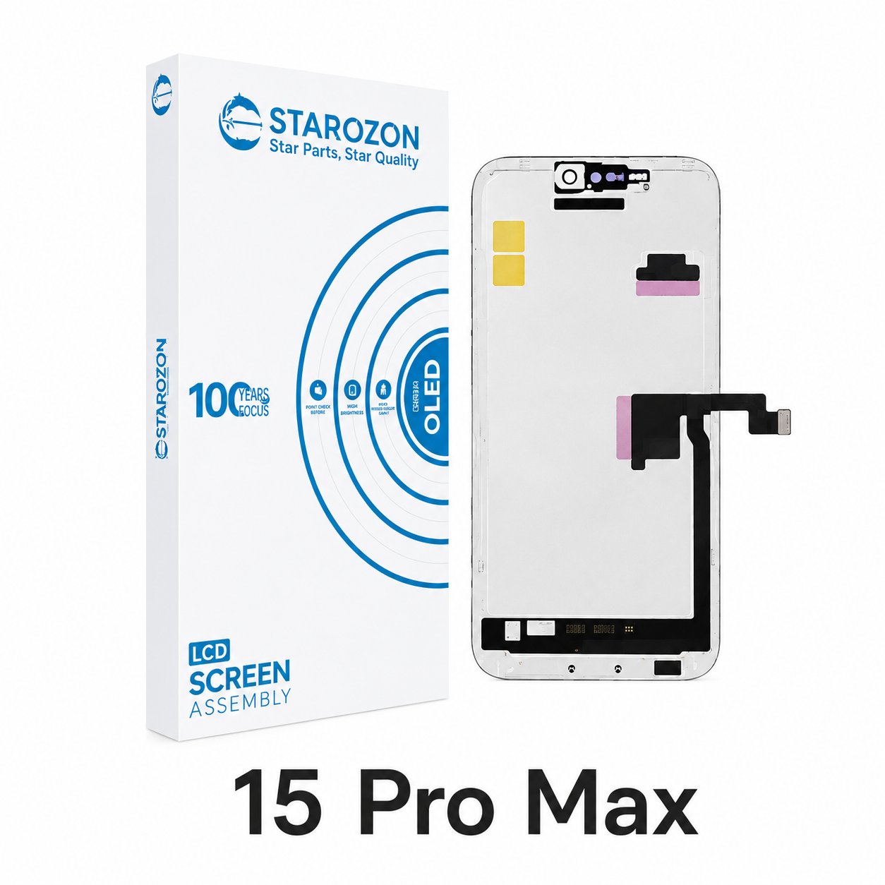 STAROZON iPhone 15 Pro Max SOFT-OLED Flex'li Sensörlü Diagnostic Ekran