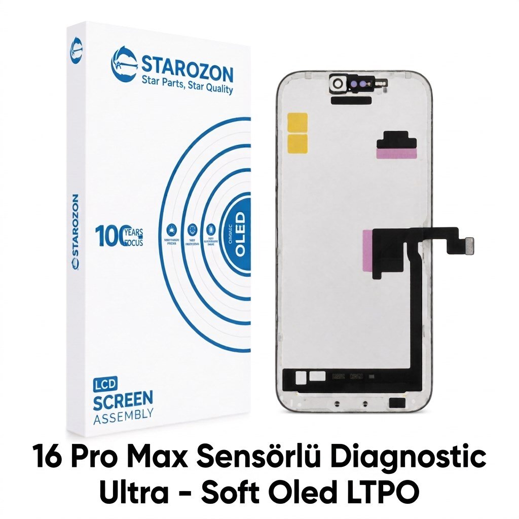 STAROZON - iPhone 16 Pro Max Sensörlü Diagnostic ULTRA-SOFT Ekran Panel