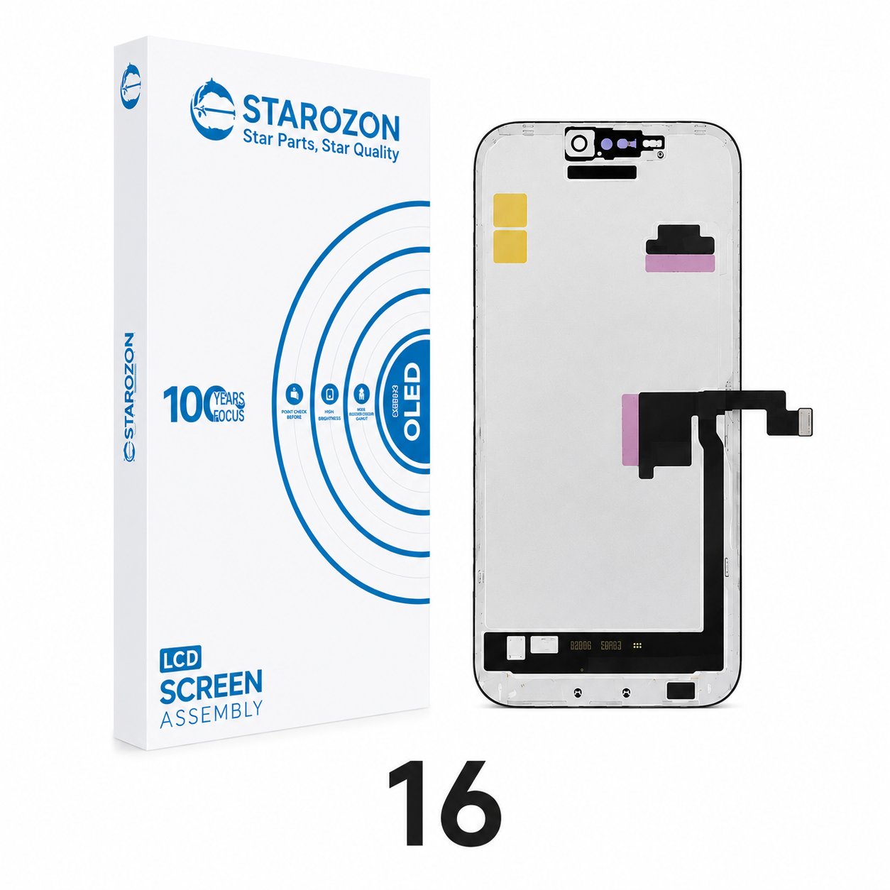 STAROZON iPhone 16 SOFT-OLED Flex'li Sensörlü Diagnostic Ekran
