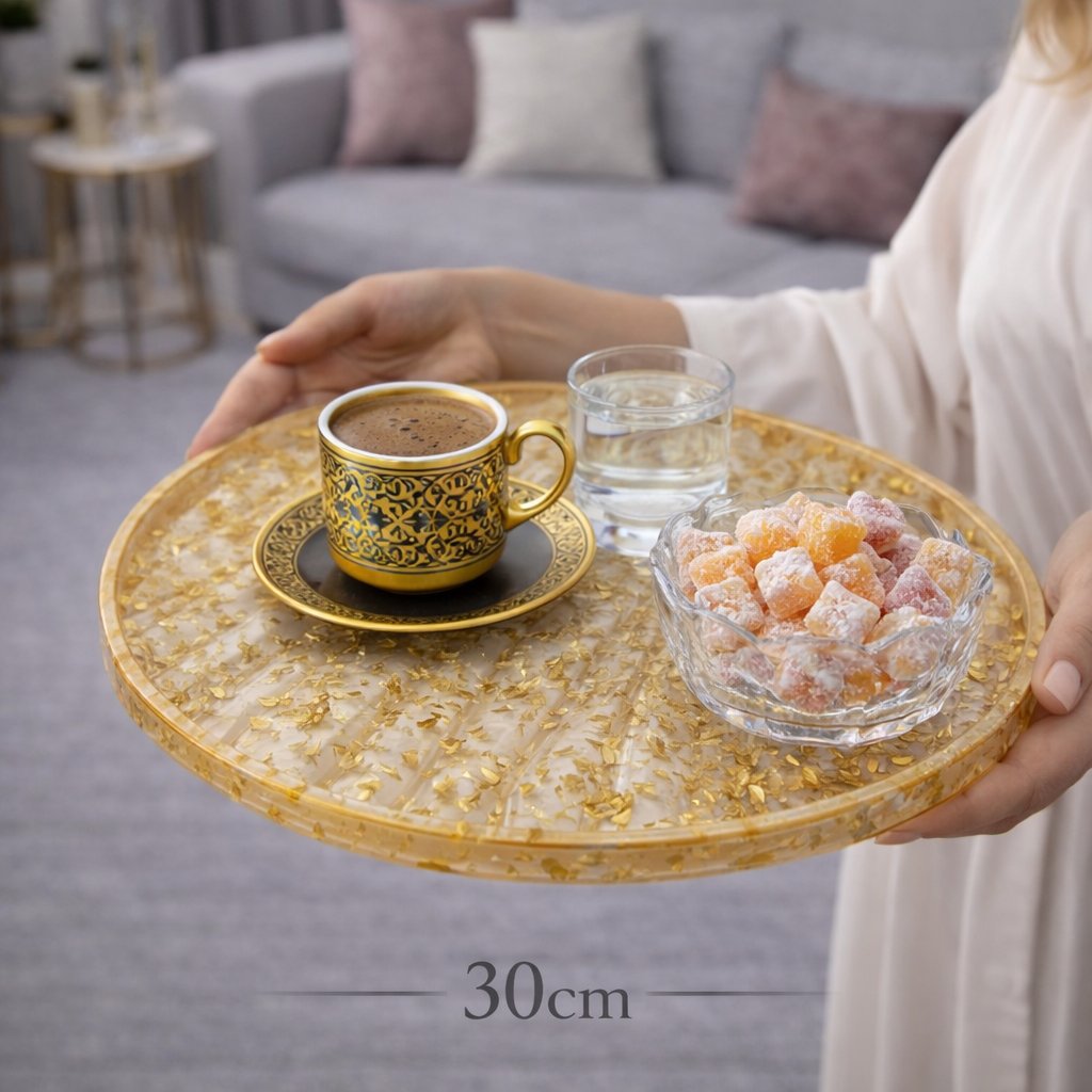 Gold Wind Tray - Tepsi