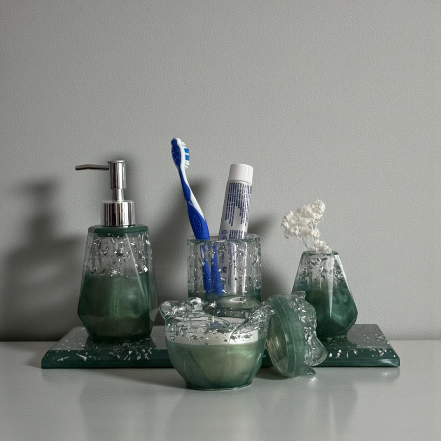 Green Aura Banyo Sabunluk Seti