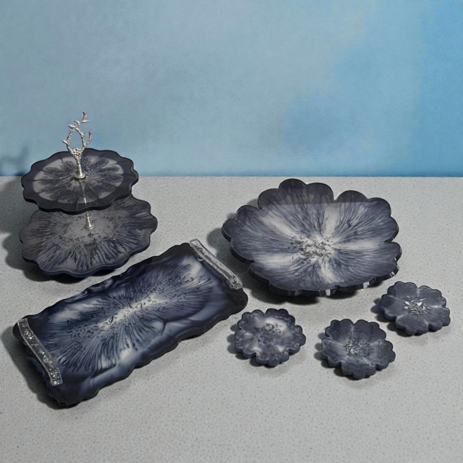 Midnight Bloom Serving Collection - Sunumluk Seti