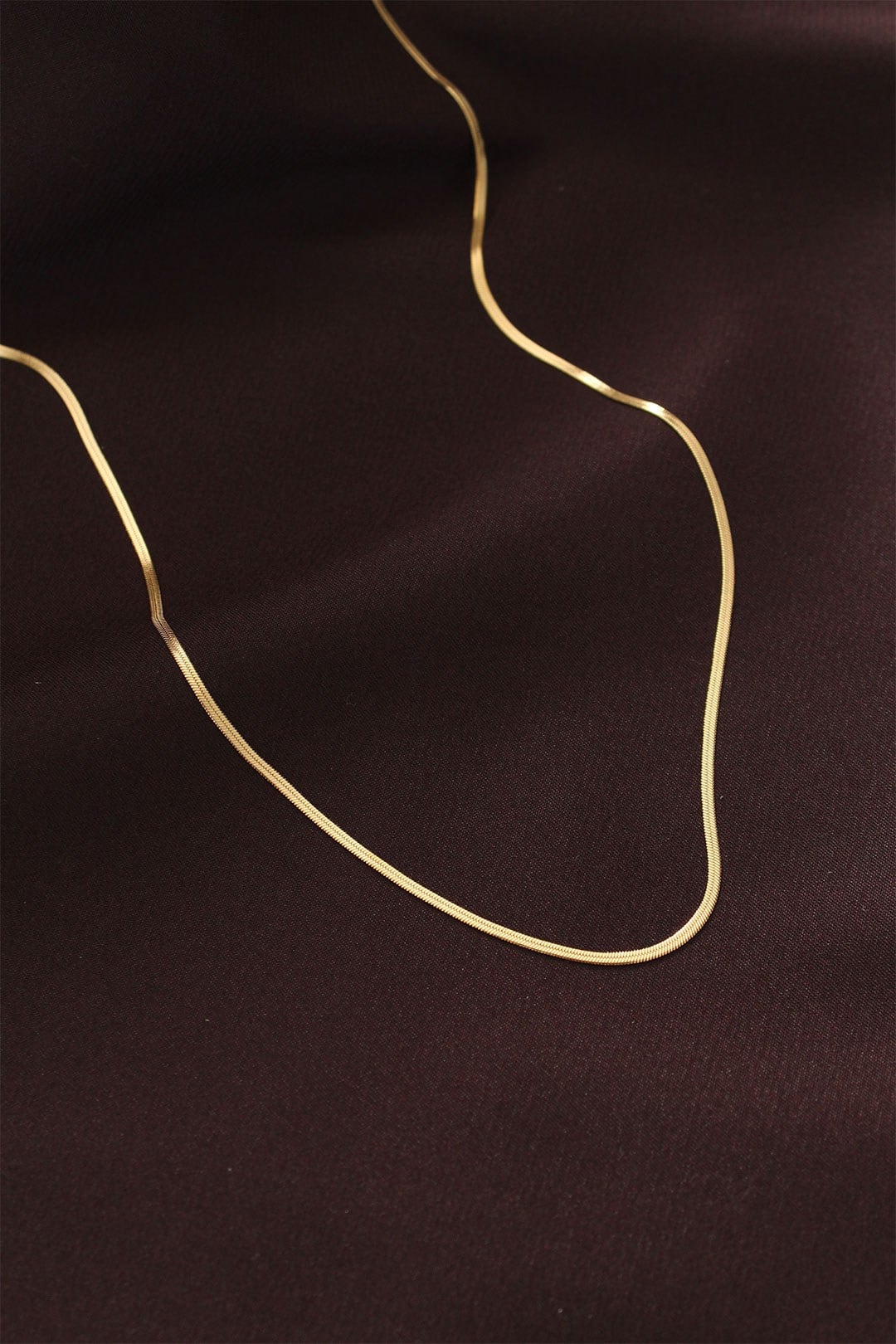 Çelik Gold Renk 60 cm İnce İtalyan Zincir Kolye