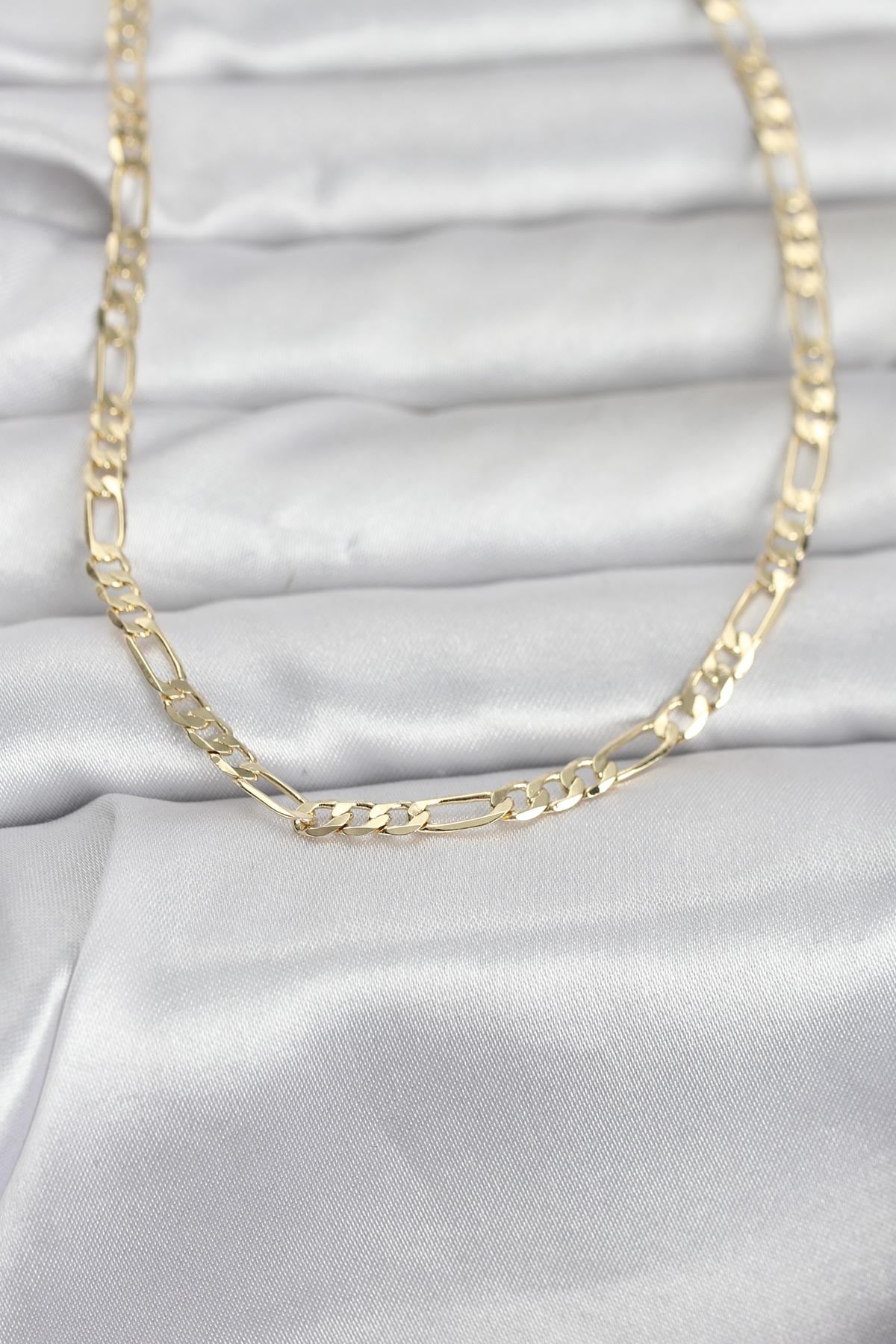CM 14K Gold Renk Kuşgözü Zincir Model 60 cm Kadın Kolye