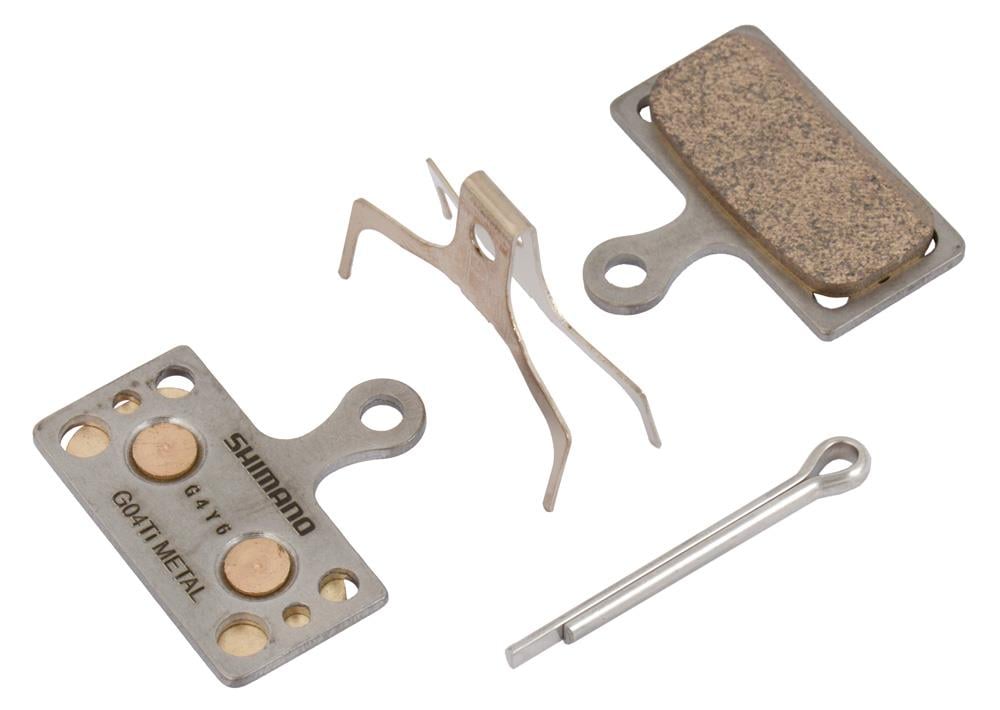 SHIMANO DISC BRAKE PAD SET METAL G04TI  INCL SPRING/SPLIT PIN 1 PAIR