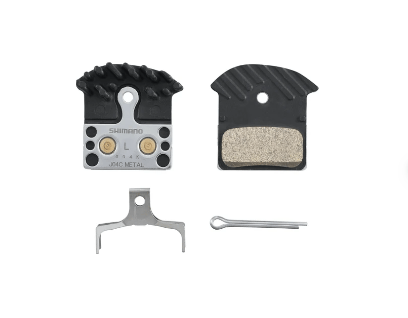 SHIMANO DISC BRAKE PAD SET METAL L04C INCL SPRING/SPLIT PIN 1 PAIR