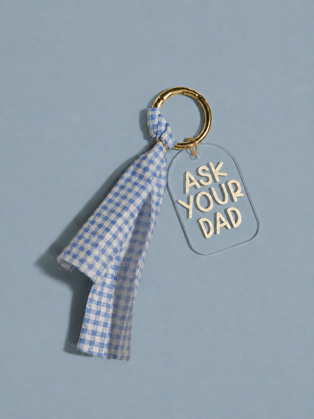 Mom Era: Ask Your Dad Gold Detaylı Akrilik Bag Charm & Anahtarlık