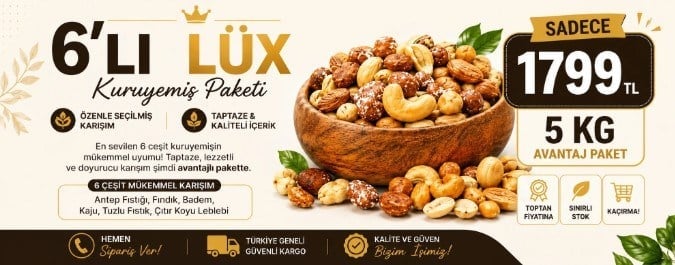 6'lı Lüx Kuruyemiş paketi