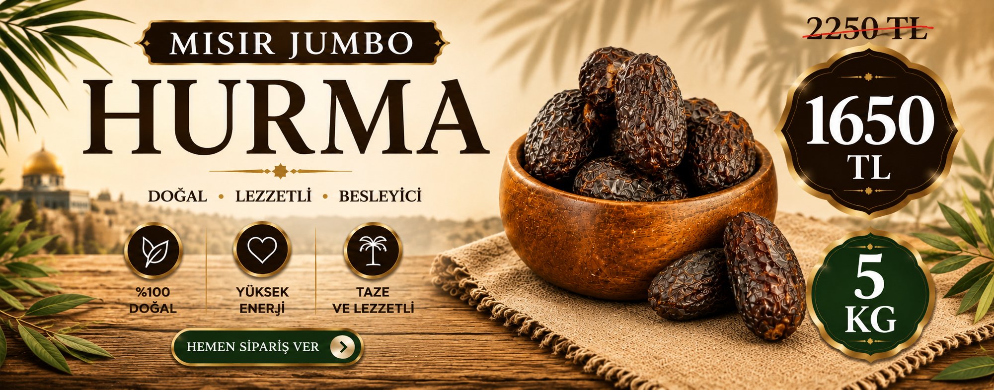 5 KG Mısır Jumbo Hurma