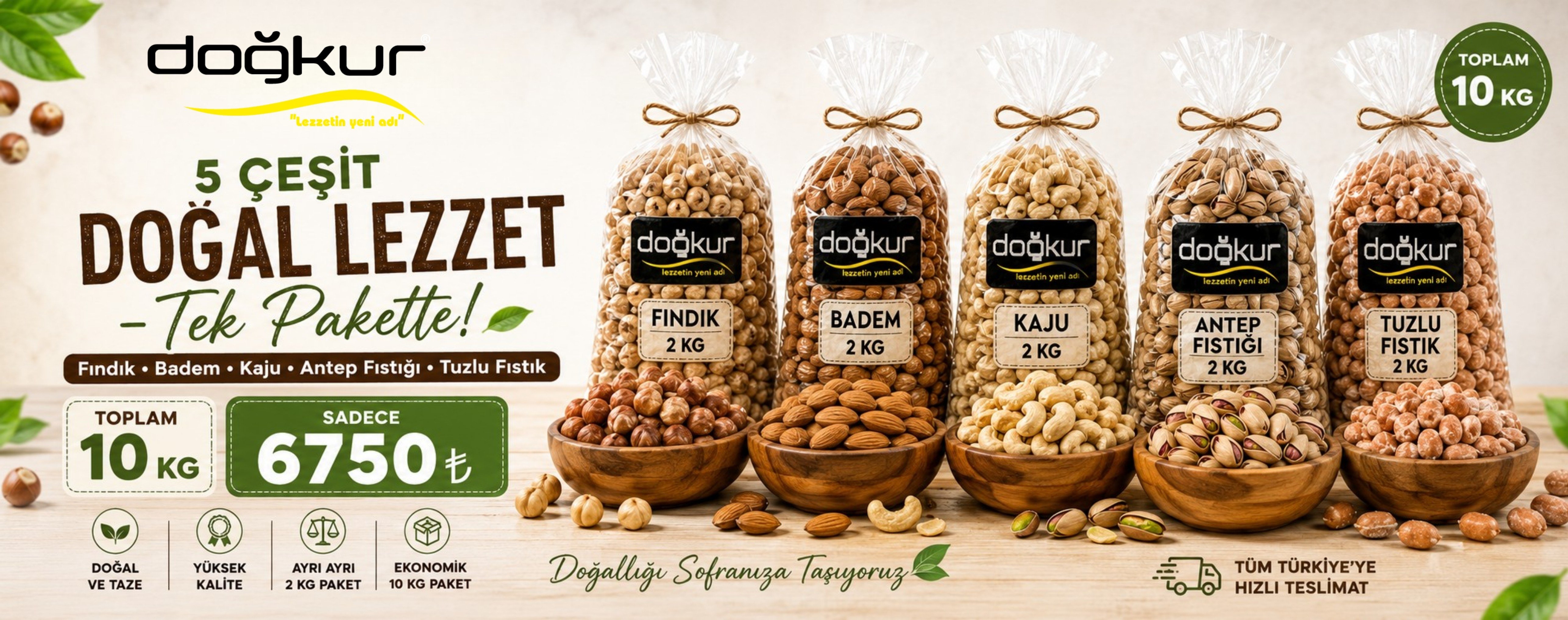 5 Çeşit Premium Kuruyemiş Paketi