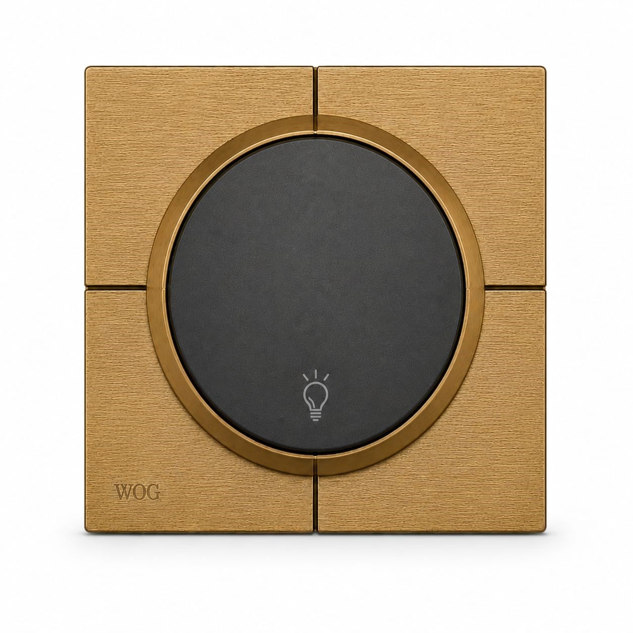 OVİVO WOG Nirvana Antik Gold Light Anahtar (Metalik Siyah Düğmeli) - Çerçeve Dahil