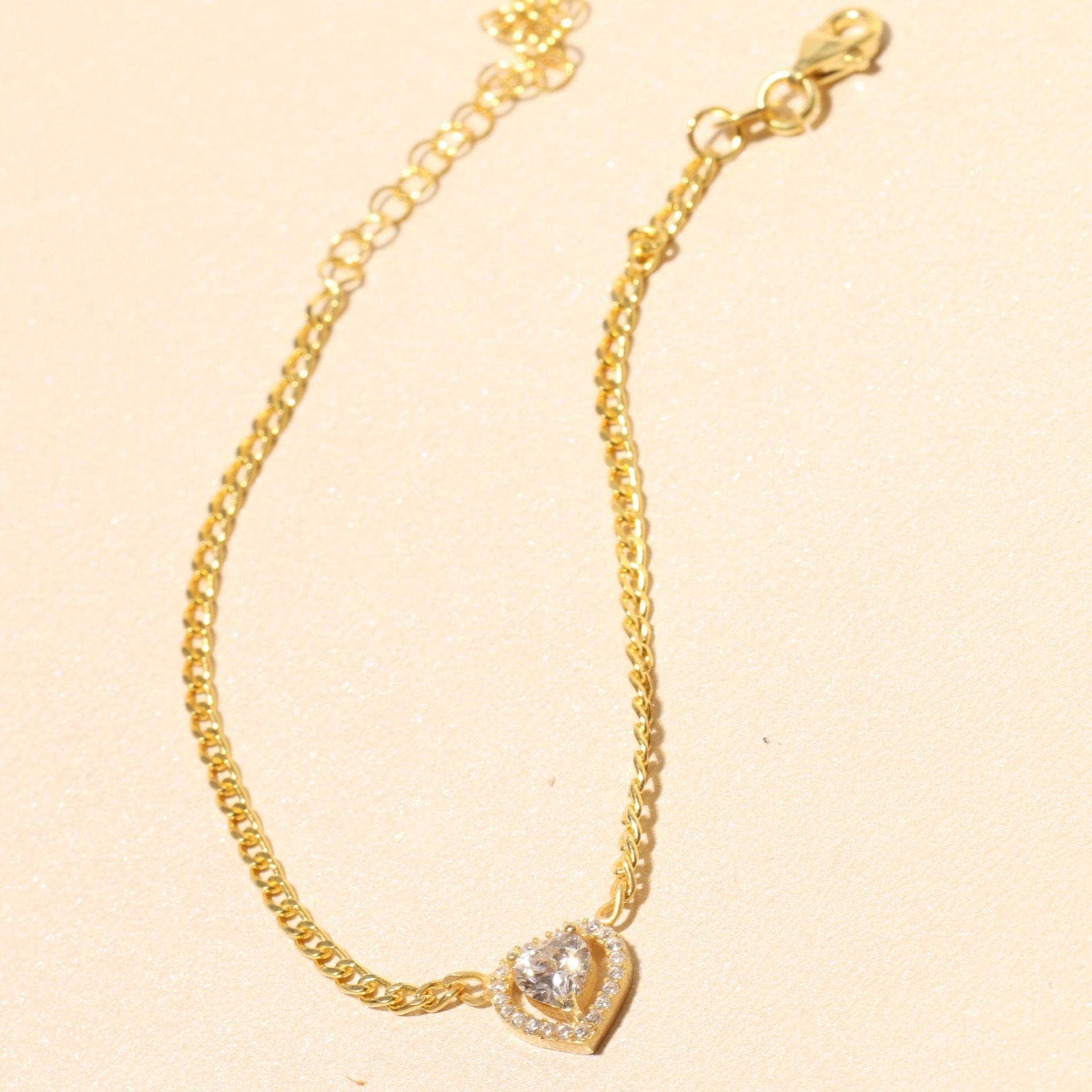Kalp Bileklik 717015 Gold