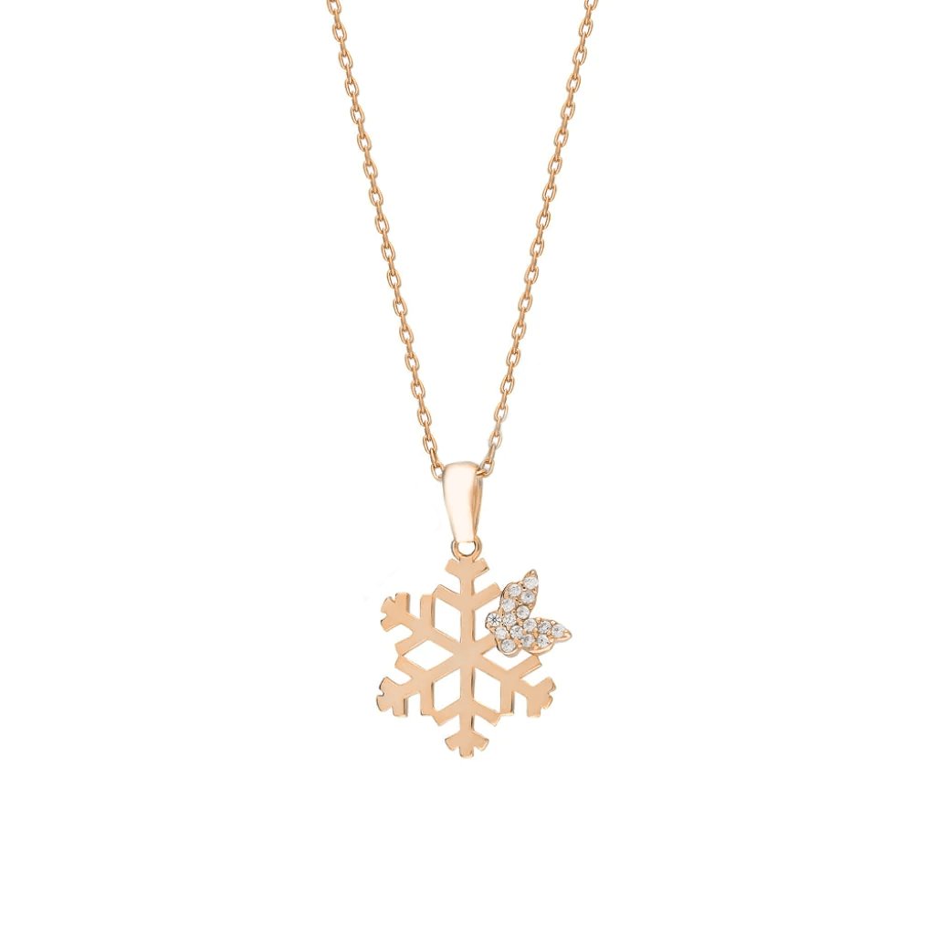 Kar Tanesi Kolye 718955 Rose